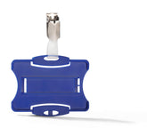 Durable Security Pass Holder 54x87mm with Clip Holds 1 ID/Security Card Blue (Pack 25) - 811806